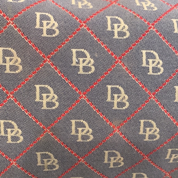 Dooney & Bourke Classic Hobo red, white, Blue, Canvas and Leather Purse - Picture 4 of 17